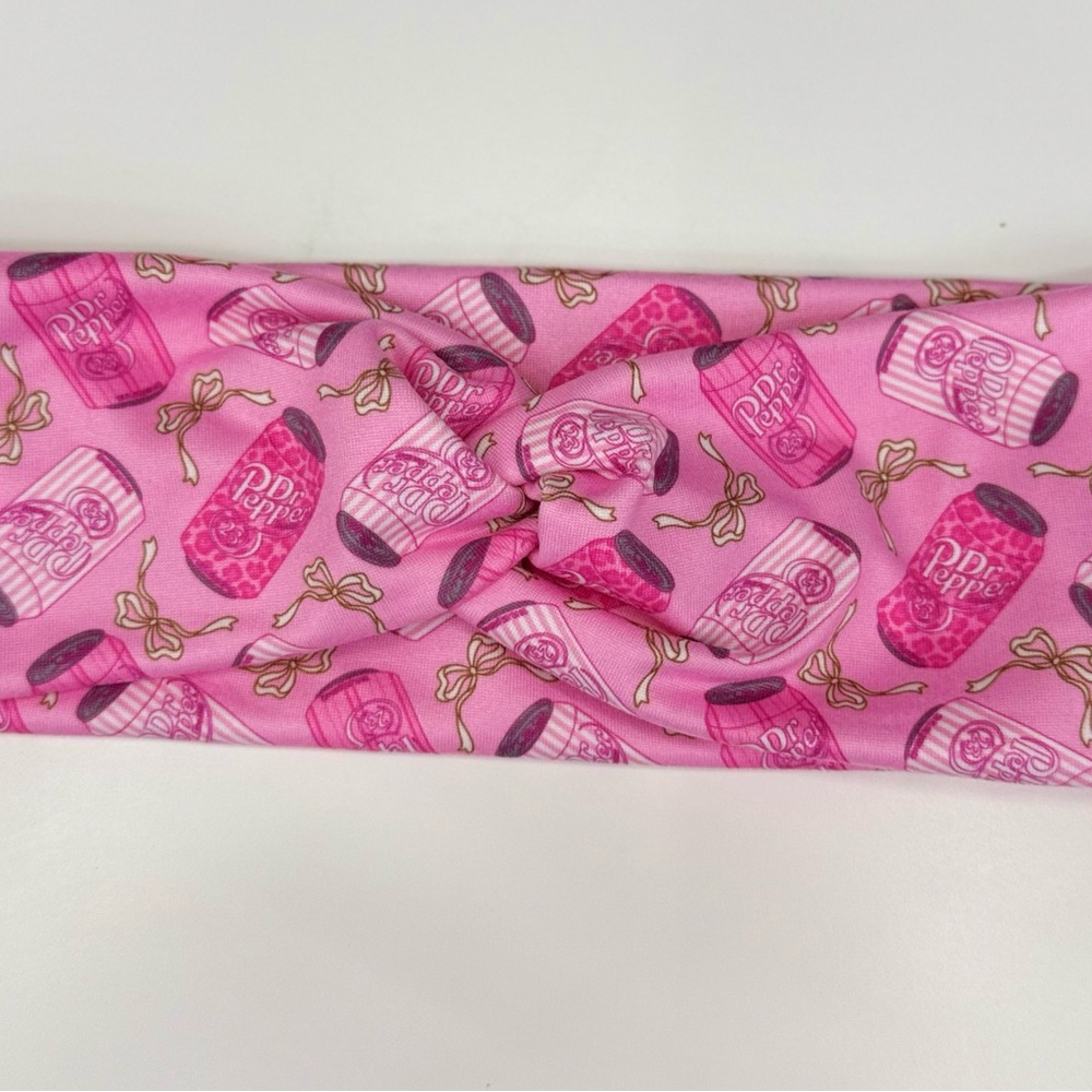 Pink Dr Pepper headband